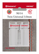Aiguille double universelle 90/14 — écartement 3,0 mm — 1 aiguille — Husqvarna Viking — 920657096