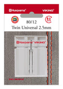 Husqvarna Viking — Aiguille universelle double 80/12 — écartement 2,5 mm — Husqvarna Viking — 920546096