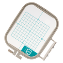 Embroidery hoop for most popular motif sizes. Perfect for left chest embroidery. Clear grid notched for accurate placement of embroidery designs. Markings on hoop for easy reference.